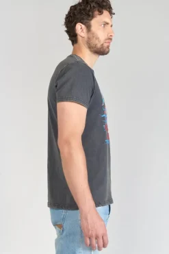 Le Temps des Cerises T-Shirt Tije Gris Delave Imprime-Homme T-Shirts & Polos
