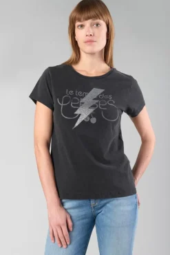 Le Temps des Cerises T-Shirt Tonito Noir Imprime-Femme T-Shirts & Débardeurs