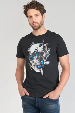 Le Temps des Cerises T-Shirt Usma Noir Imprime-Homme T-Shirts & Polos