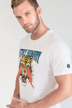 Le Temps des Cerises T-Shirt Yair Blanc Imprime-Homme T-Shirts & Polos