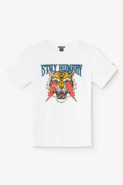 Le Temps des Cerises T-Shirt Yair Blanc Imprime-Homme T-Shirts & Polos