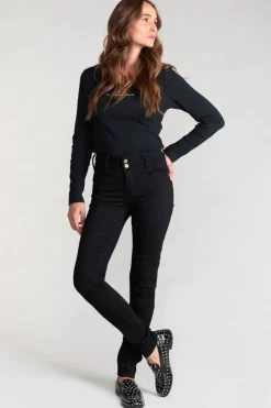 Le Temps des Cerises Ultra Pulp Slim Taille Haute Jeans Noir N°0-Femme Coupe Slim