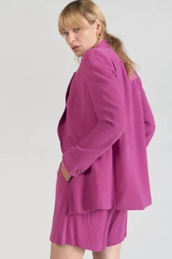 Le Temps des Cerises Veste Blazer Bek Violine-Femme Vestes & Blousons