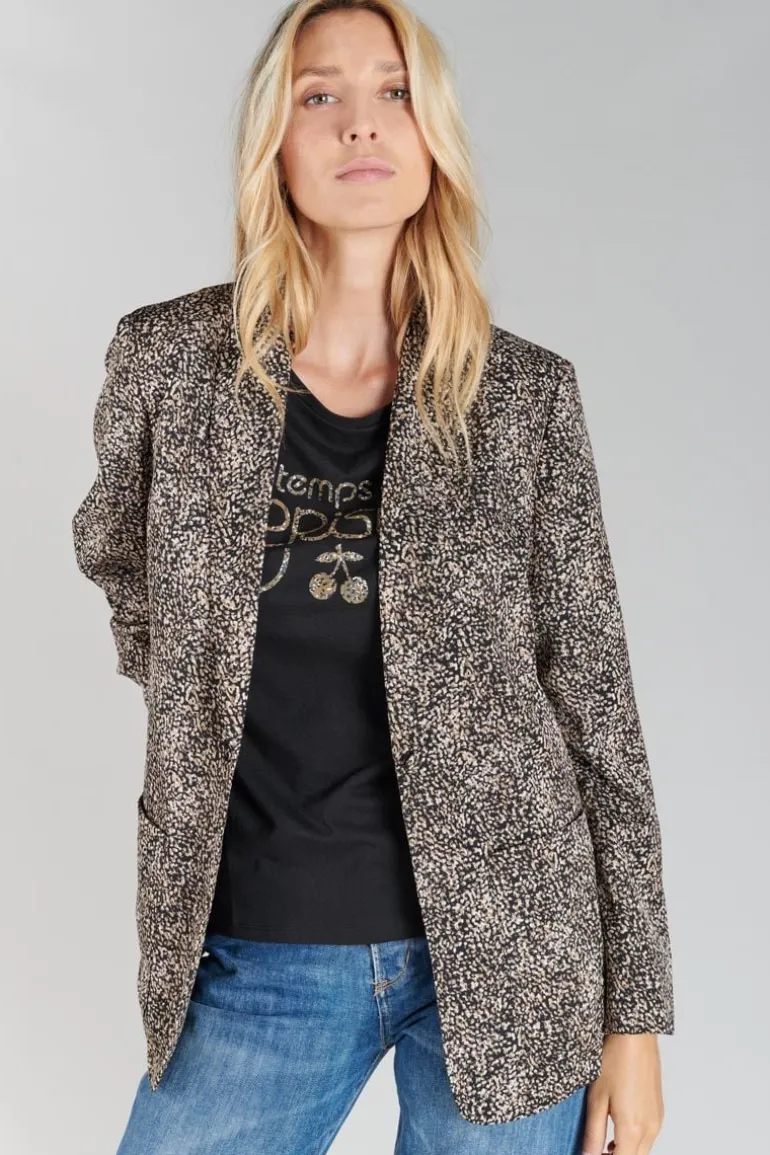 Le Temps des Cerises Veste Blazer Talhia Noir A Motif-Femme Vestes & Blousons