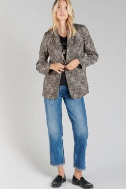 Le Temps des Cerises Veste Blazer Talhia Noir A Motif-Femme Vestes & Blousons