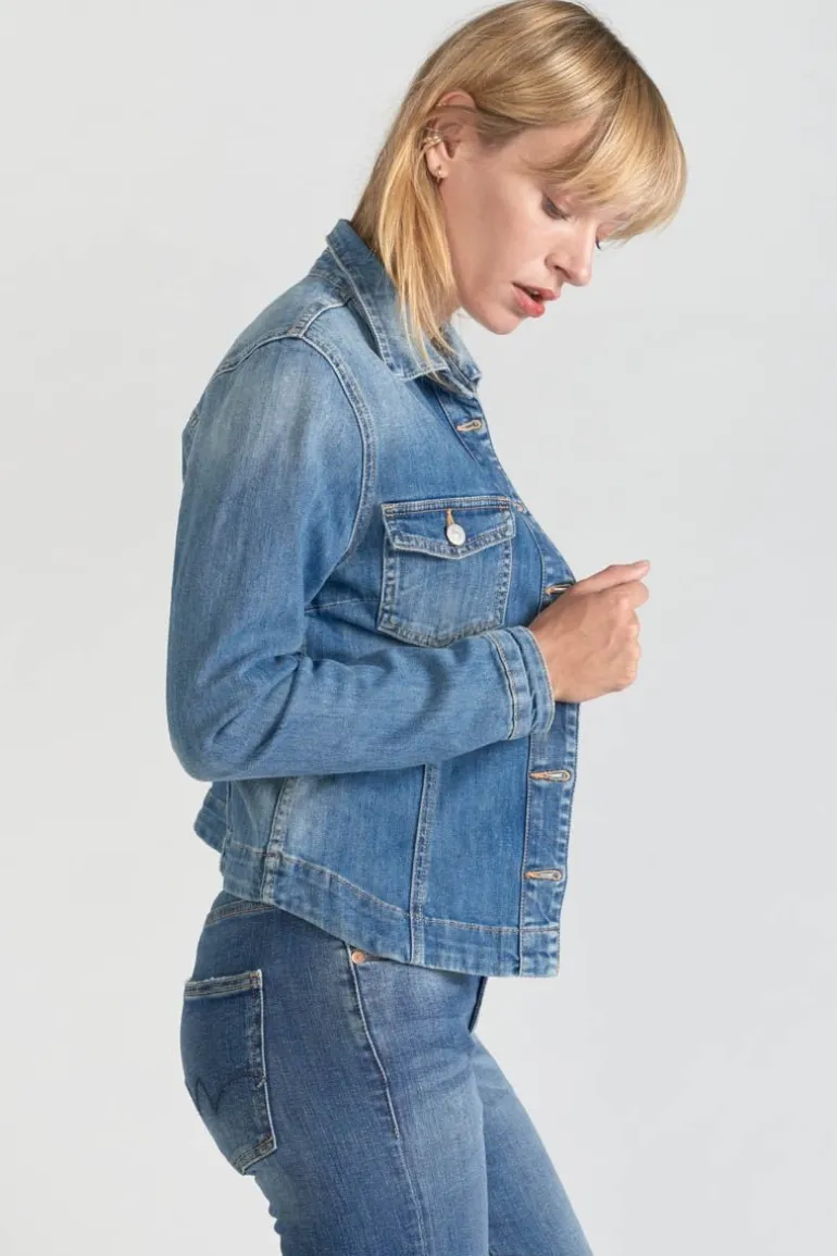 Le Temps des Cerises Veste En Jeans Bleu Lilly-Femme Chemises Et Vestes