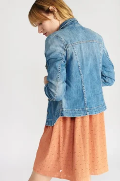 Le Temps des Cerises Veste En Jeans Lilly Bleu-Femme Chemises Et Vestes