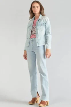 Le Temps des Cerises Veste En Jeans Lilly Bleu Tres Clair-Femme Chemises Et Vestes