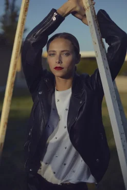 Le Temps des Cerises Veste Nancy En Cuir-Femme Vestes & Blousons