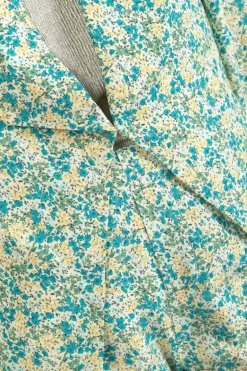 Le Temps des Cerises Veste Tasha A Motif Fleuri Vert Et Bleu-Femme Vestes & Blousons